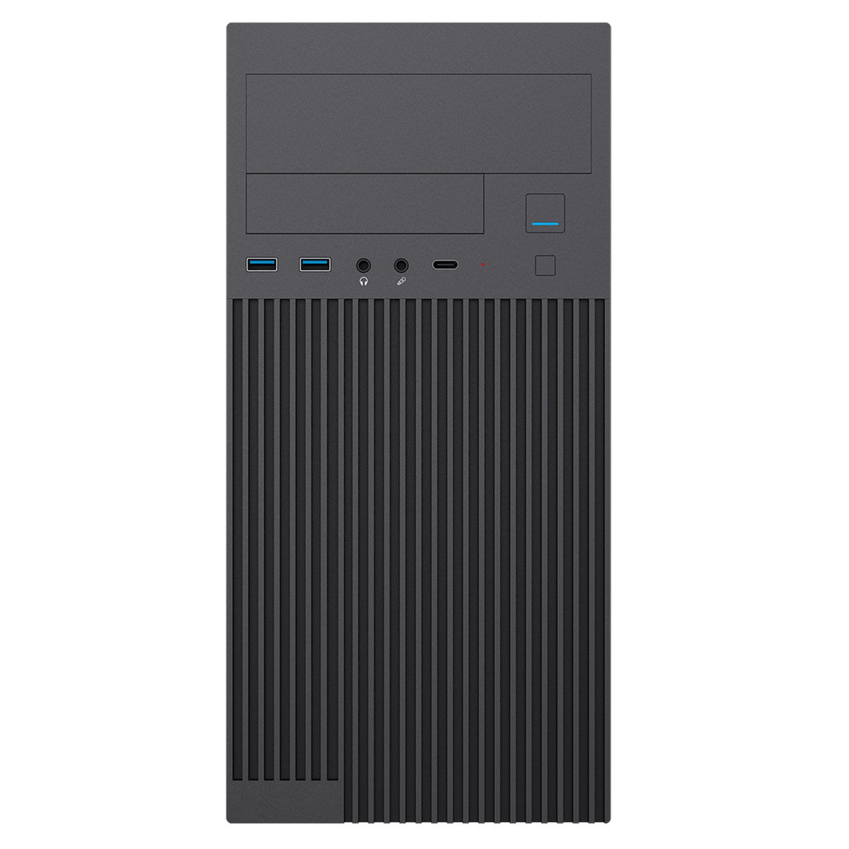 CiT Mentor Micro-ATX Office PC Case - USB-C, 80mm Fan