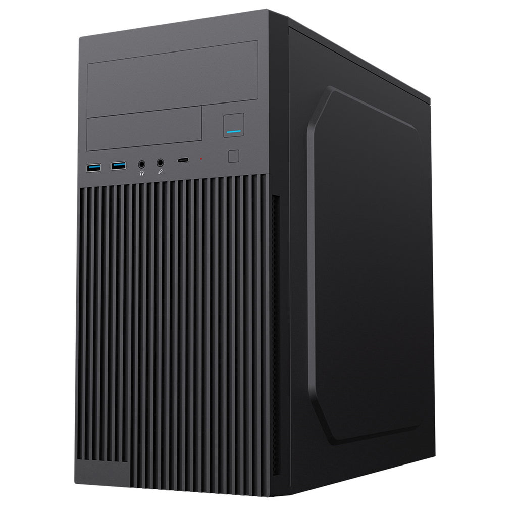 CiT Mentor Micro-ATX Office PC Case - USB-C, 80mm Fan
