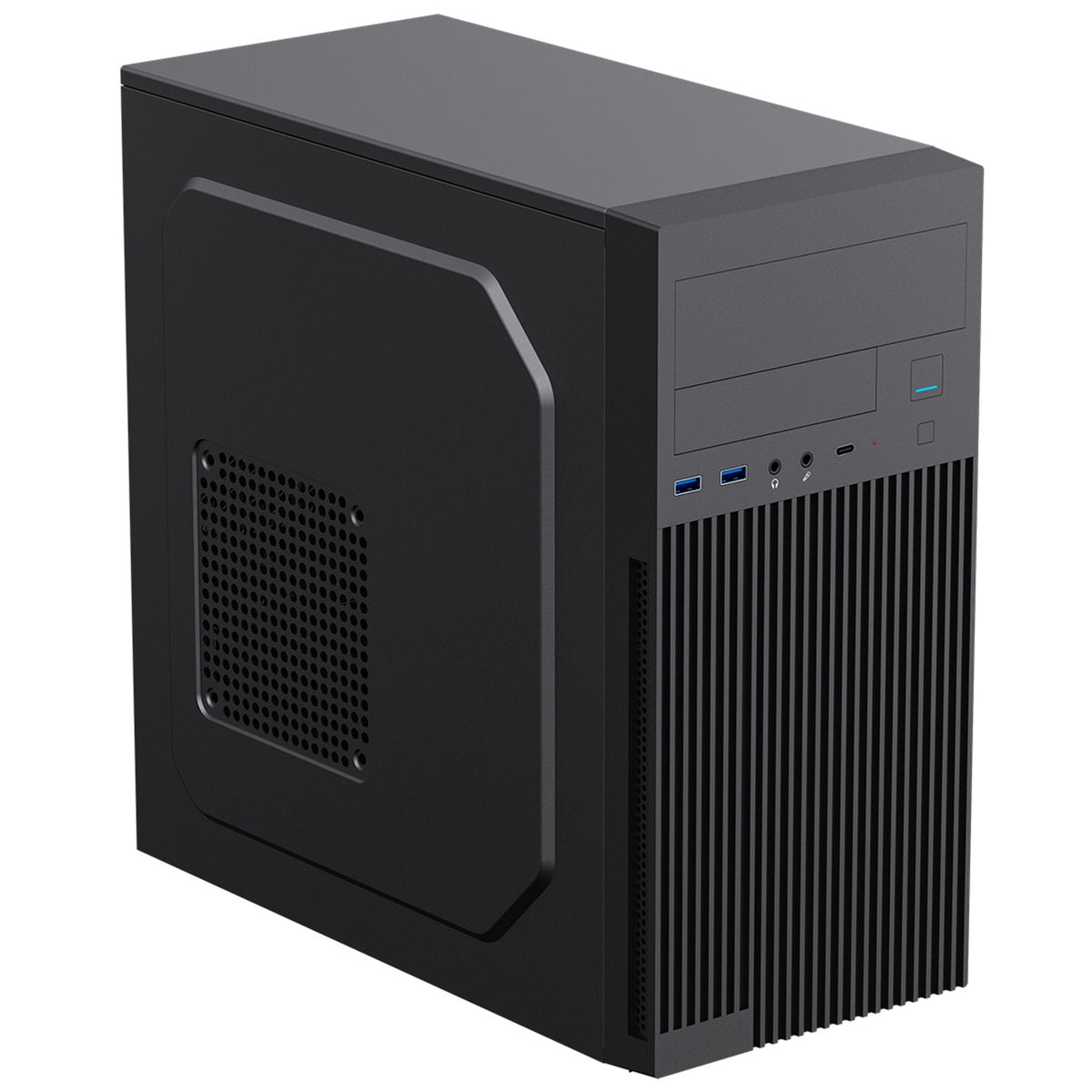 CiT Mentor Micro-ATX Office PC Case - USB-C, 80mm Fan