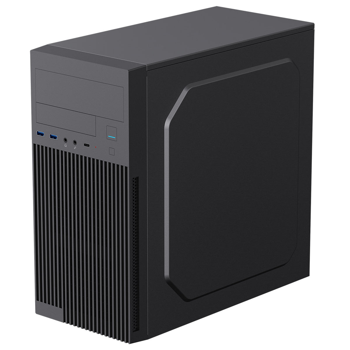 CiT Mentor Micro-ATX Office PC Case - USB-C, 80mm Fan