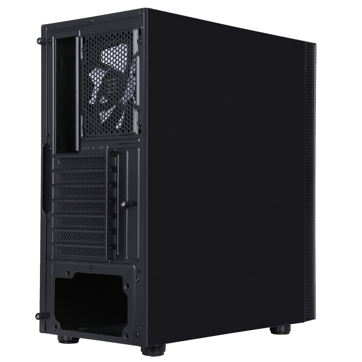 CiT Silent ES Black ATX Mid-Tower Case - 2x 120mm PWM Fans