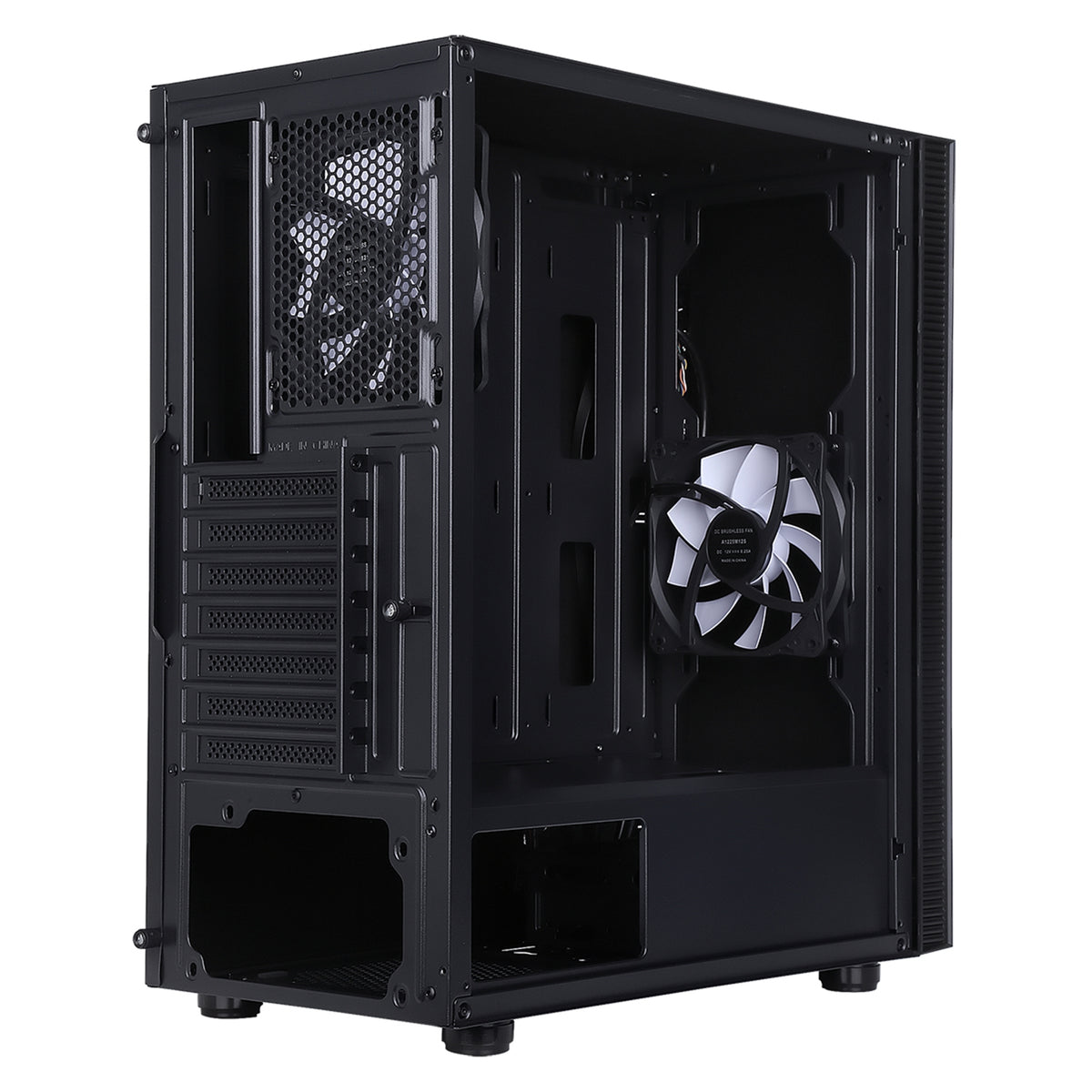 CiT Silent ES Black ATX Mid-Tower Case - 2x 120mm PWM Fans