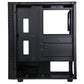 CiT Silent ES Black ATX Mid-Tower Case - 2x 120mm PWM Fans