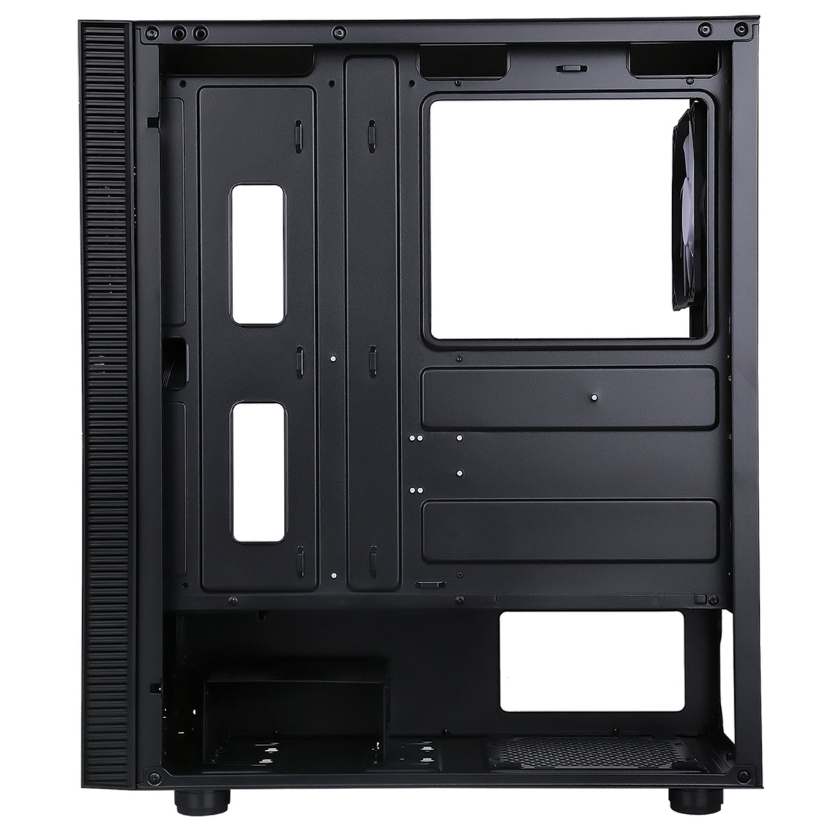 CiT Silent ES Black ATX Mid-Tower Case - 2x 120mm PWM Fans