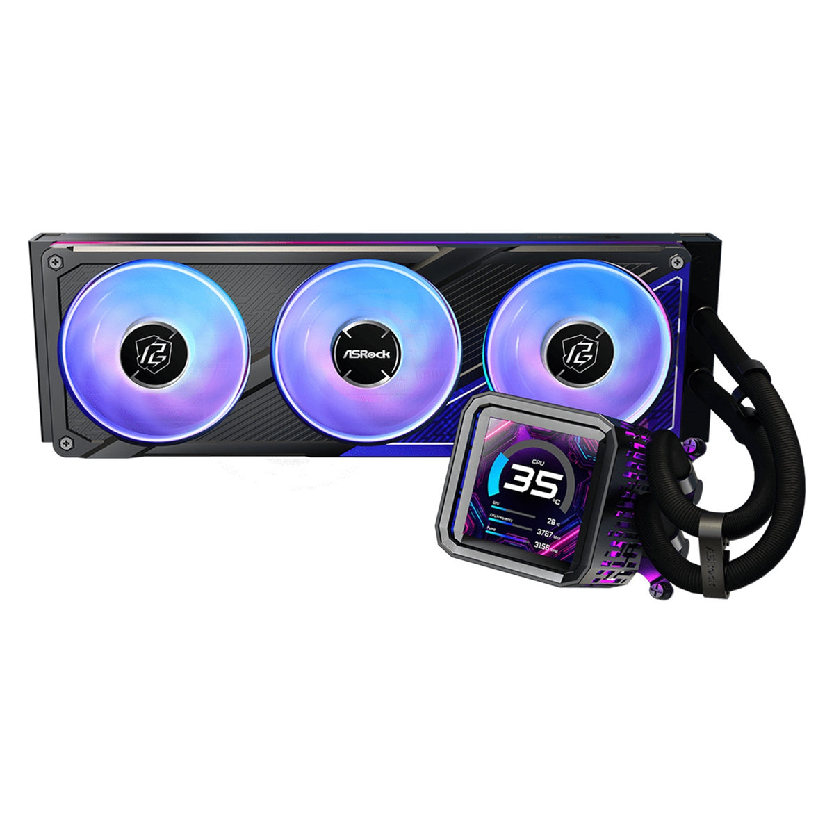 ASRock Phantom Gaming 360 LCD AIO CPU Cooler - 360mm