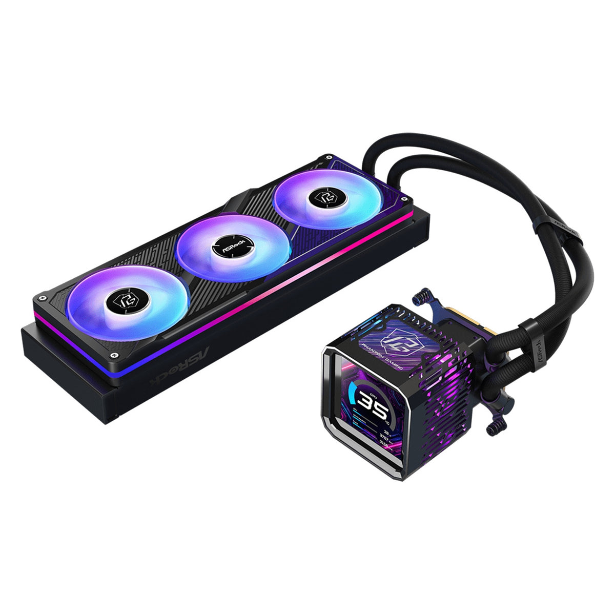 ASRock Phantom Gaming 360 LCD AIO CPU Cooler - 360mm