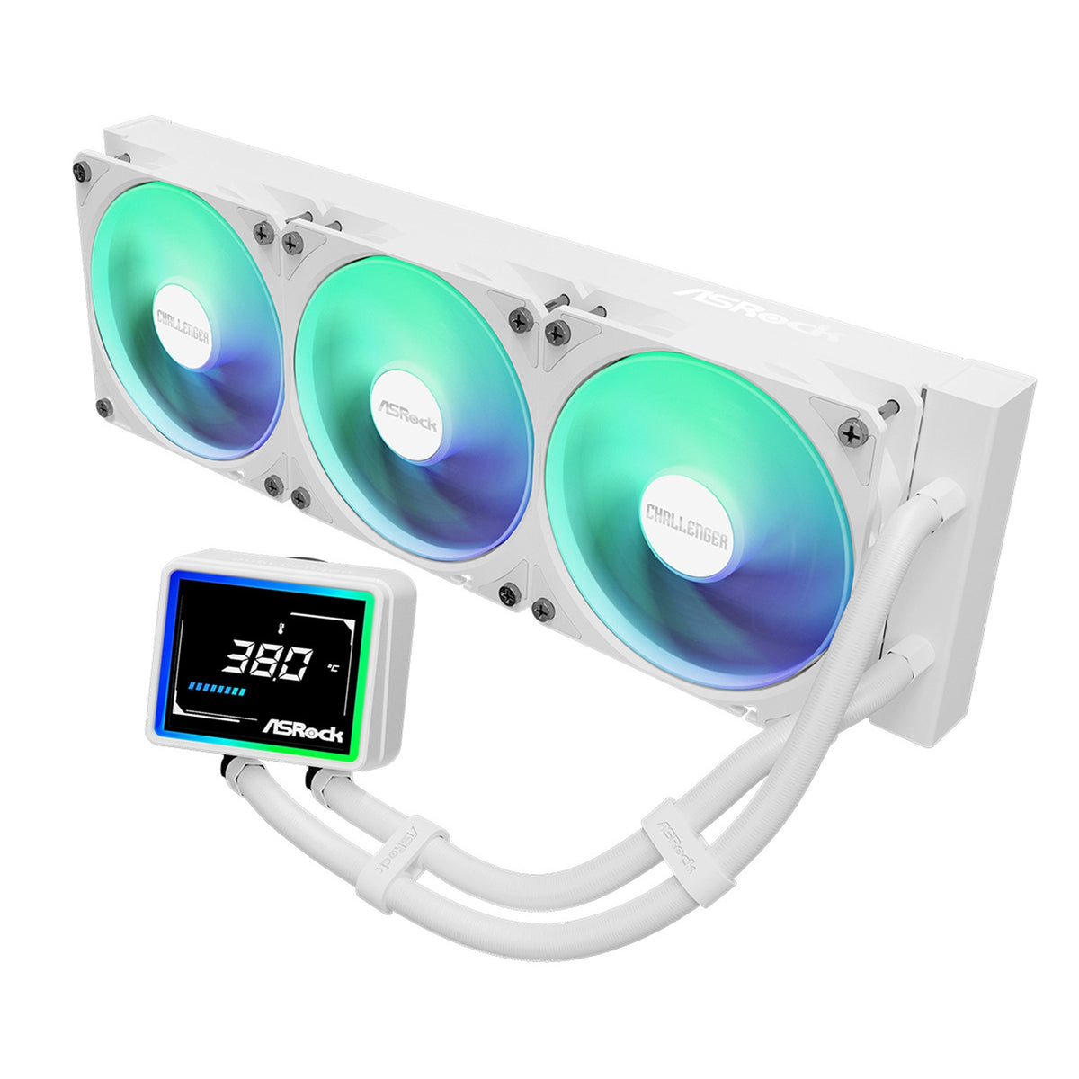 ASRock Challenger White 360 Digital AIO Liquid CPU Cooler – view 2