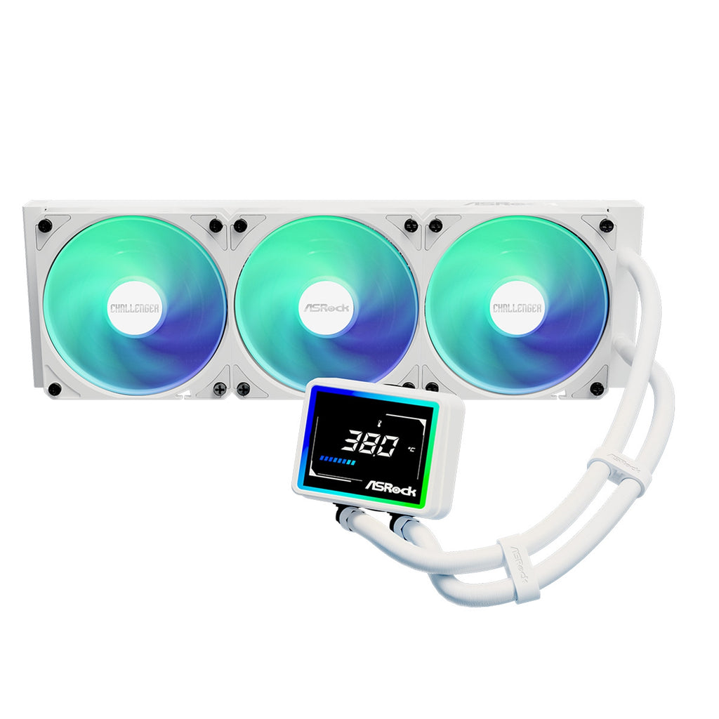 ASRock Challenger White 360 Digital AIO Liquid CPU Cooler – view 3