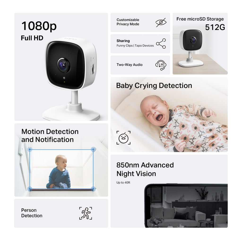 TP-Link Tapo C100 1080p Home Security Wi-Fi Camera – view 2