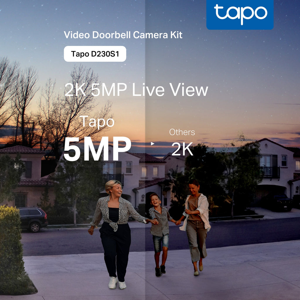TP-Link Tapo D230S1 Smart Video Doorbell Kit 2K 5MP
