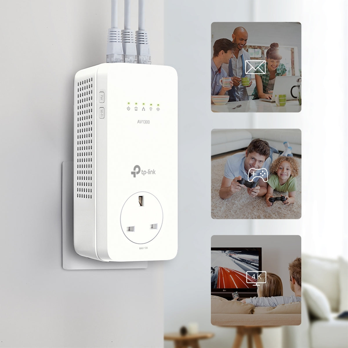 TP-Link TL-WPA8631P KIT AV1300 Powerline AC1200 Wi-Fi Kit