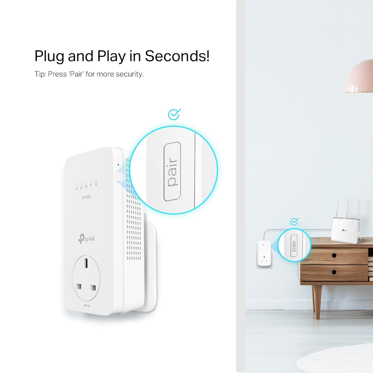TP-Link TL-WPA8631P KIT AV1300 Powerline AC1200 Wi-Fi Kit