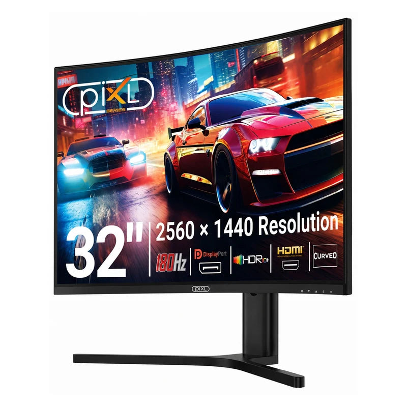 piXL X-Series 32" QHD 180Hz Curved Gaming Monitor HDR Adaptive Sync