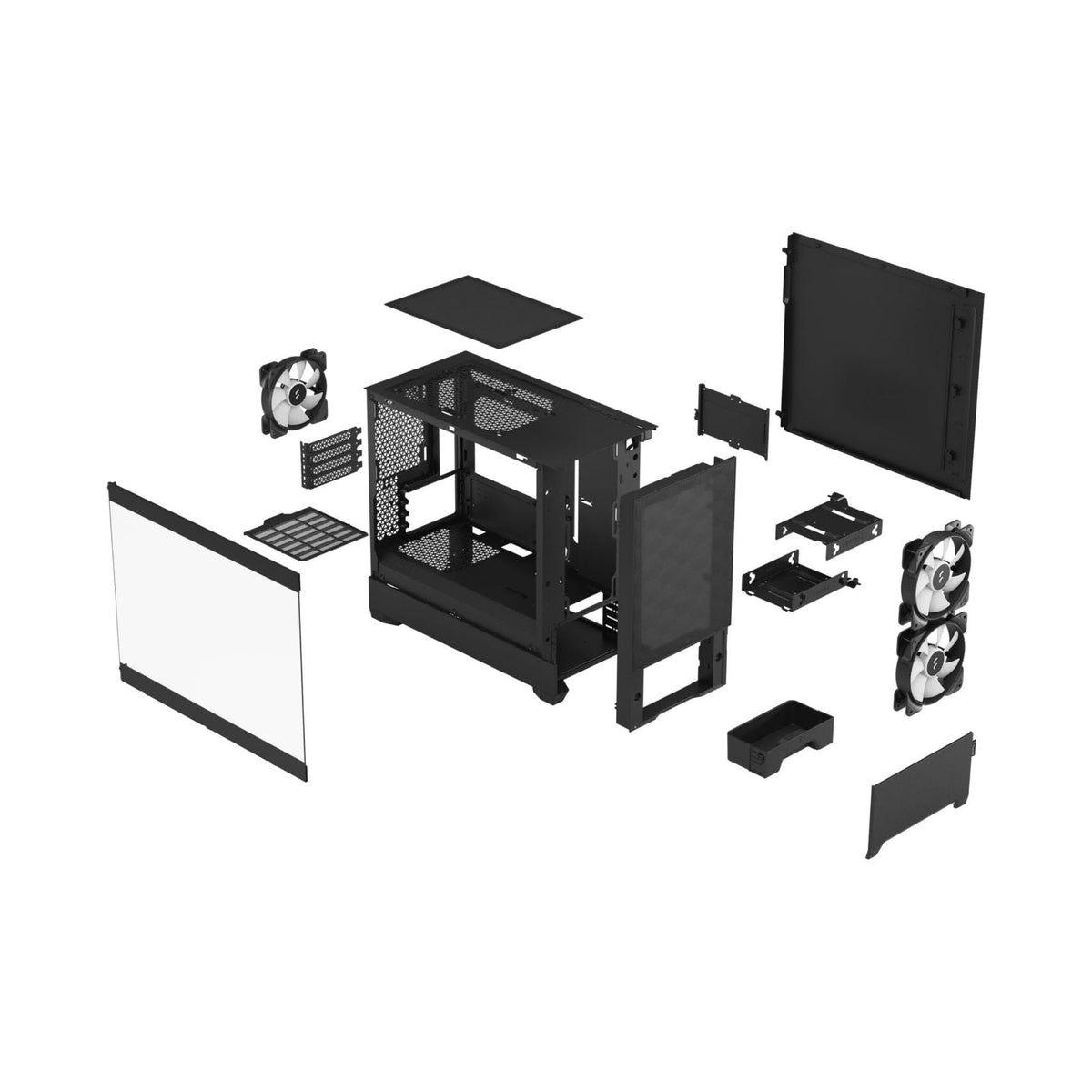 Fractal Design Pop Mini Air RGB Black TG - mATX Mini Tower — view 12