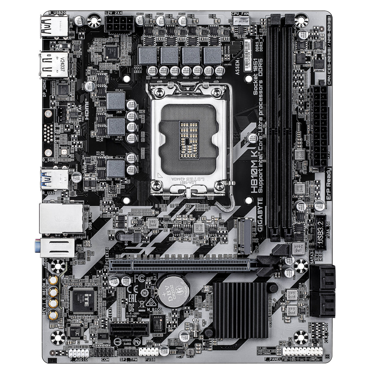 Gigabyte H810M K LGA1851 Micro-ATX Motherboard - DDR5, M.2