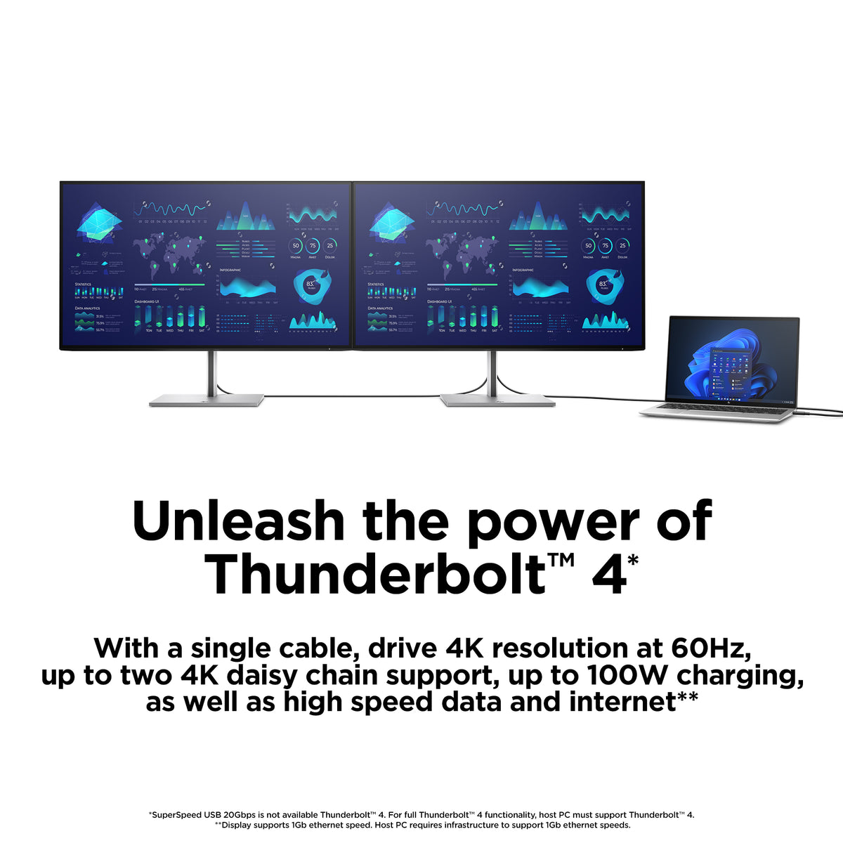 HP E27k G5 27" 4K UHD USB-C Monitor - IPS, 60Hz, 350cd/m²