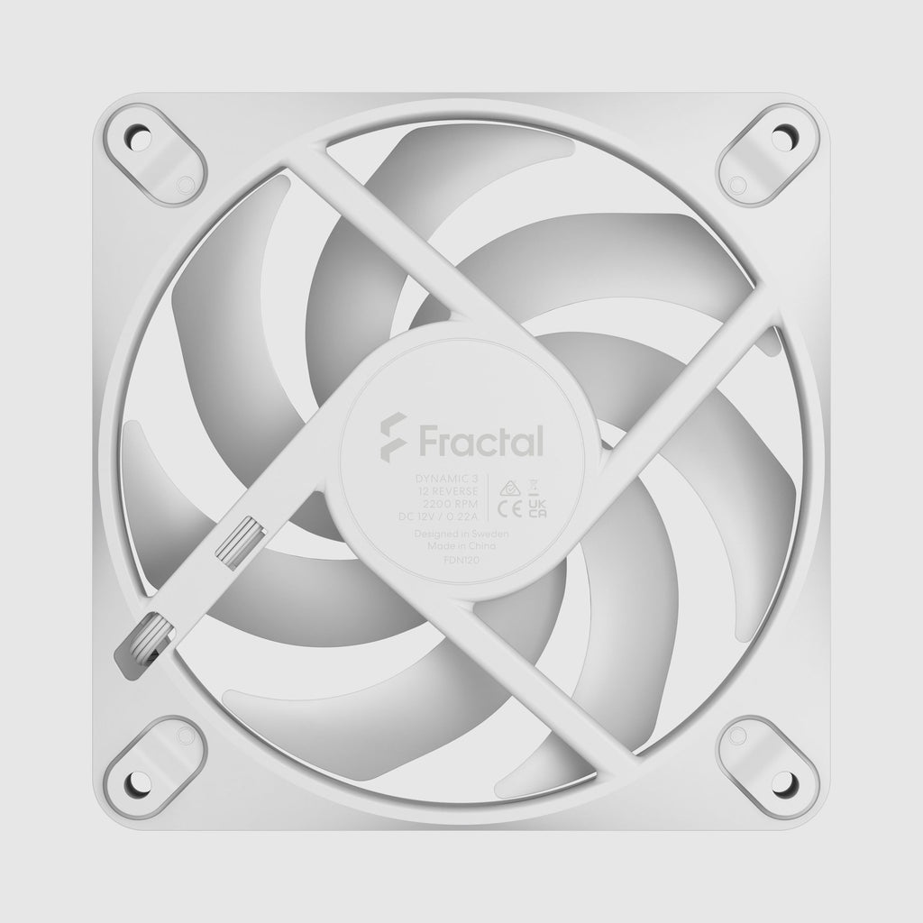 Fractal Design Dynamic 3 12 Reverse White 120mm PWM Fan