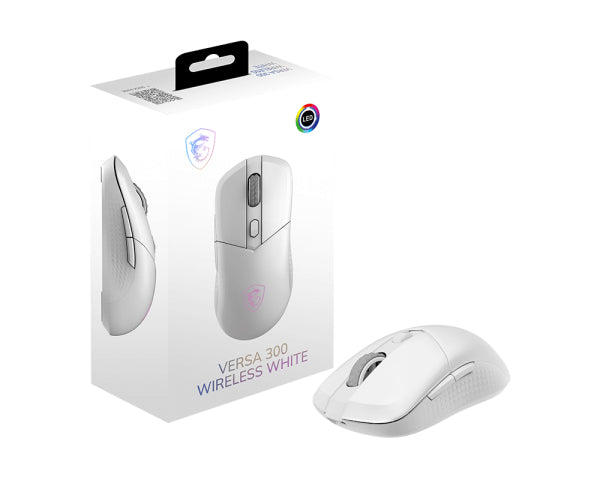 MSI VERSA 300 Wireless White Gaming Mouse - 8000 DPI
