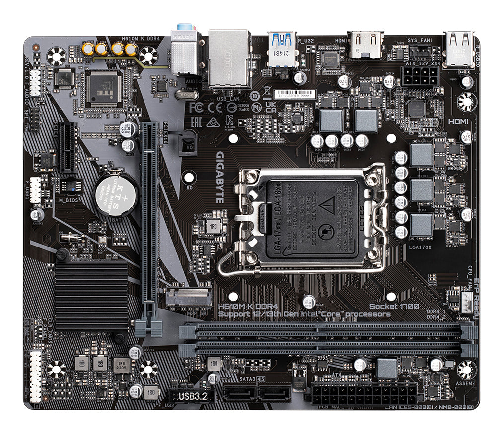 Gigabyte H610M K DDR4 Micro-ATX Motherboard LGA1700
