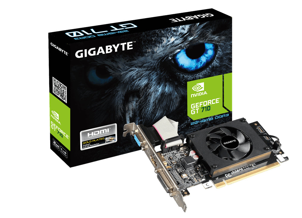 Gigabyte GeForce GT 710 2GB DDR3 Low Profile Graphics Card