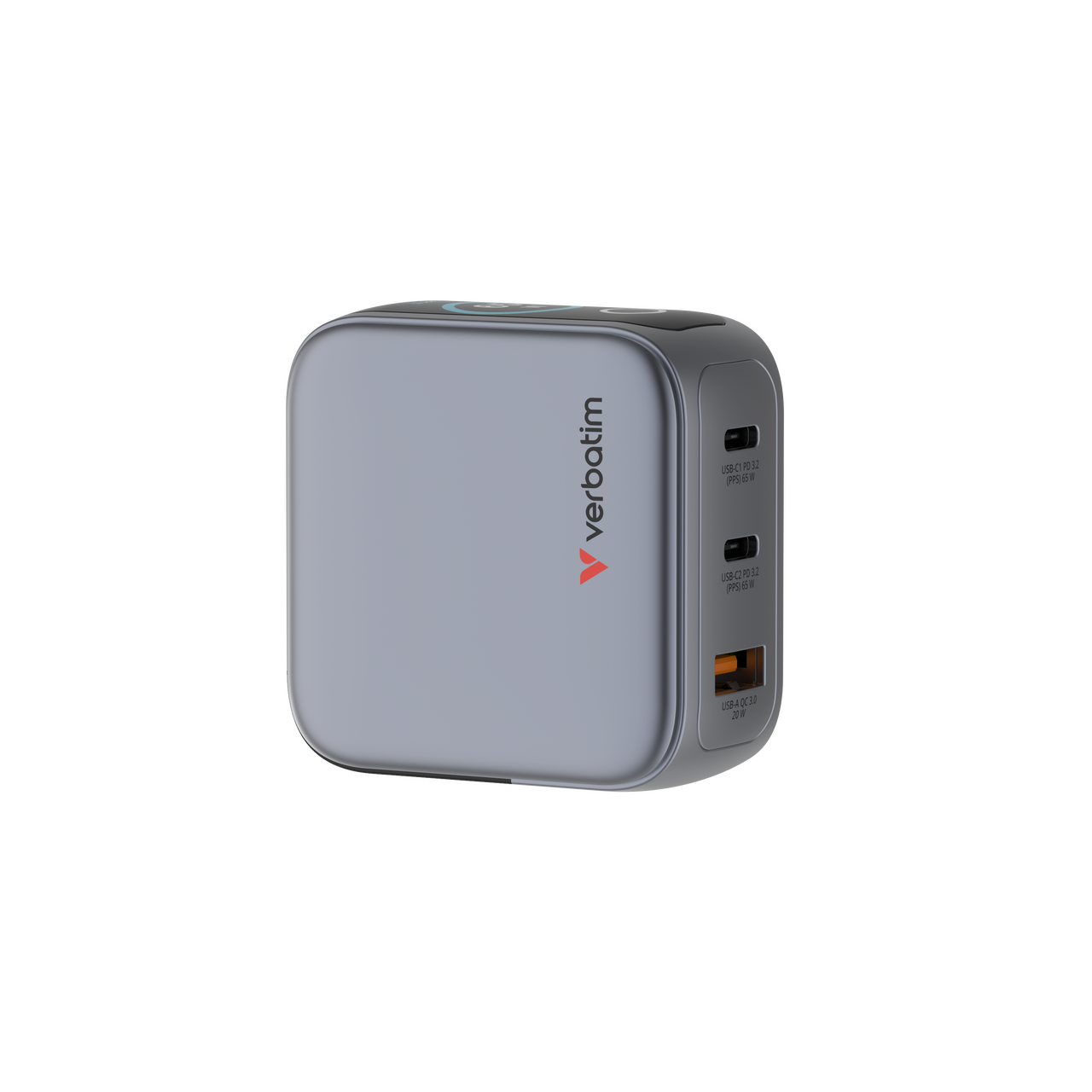 Mini GaN Charger with Display 65W 3-Port