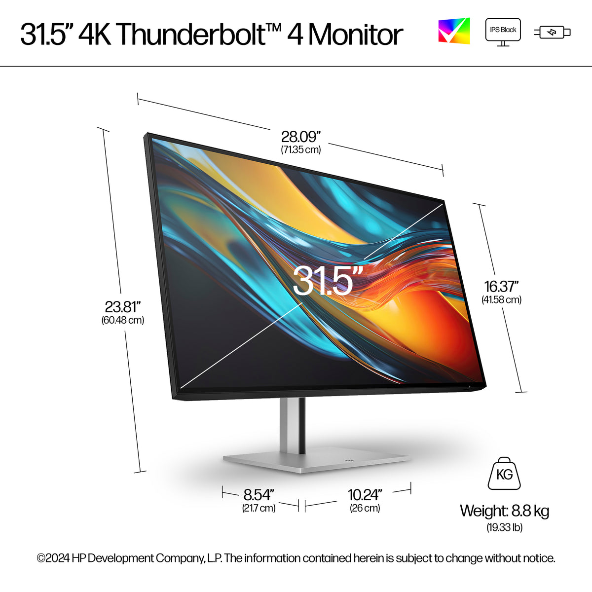HP 732pk Series 7 Pro 32" 4K IPS Thunderbolt 4 Monitor