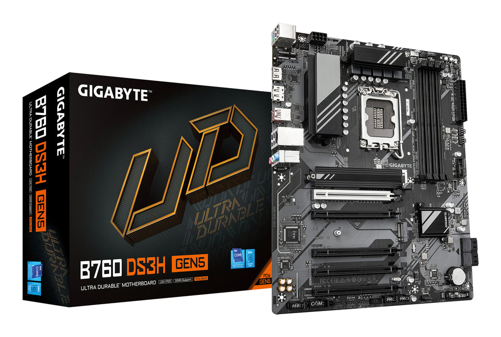 Gigabyte B760 DS3H GEN5 ATX Motherboard - LGA1700, DDR5