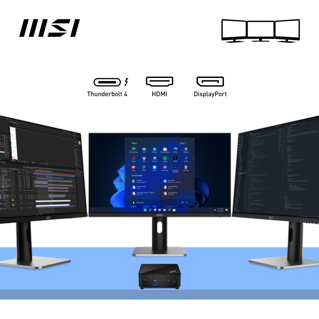 MSI Cubi 5 12M Barebone Mini PC - Intel Core i7-1255U