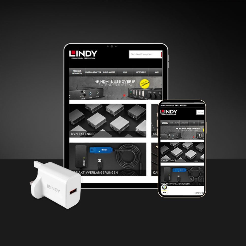 LINDY 73415 18W USB Type A Fast Charger - UK Plug