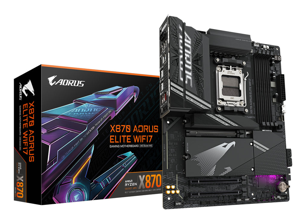 Gigabyte X870 AORUS ELITE WIFI7 AM5 ATX Motherboard Wi-Fi 7