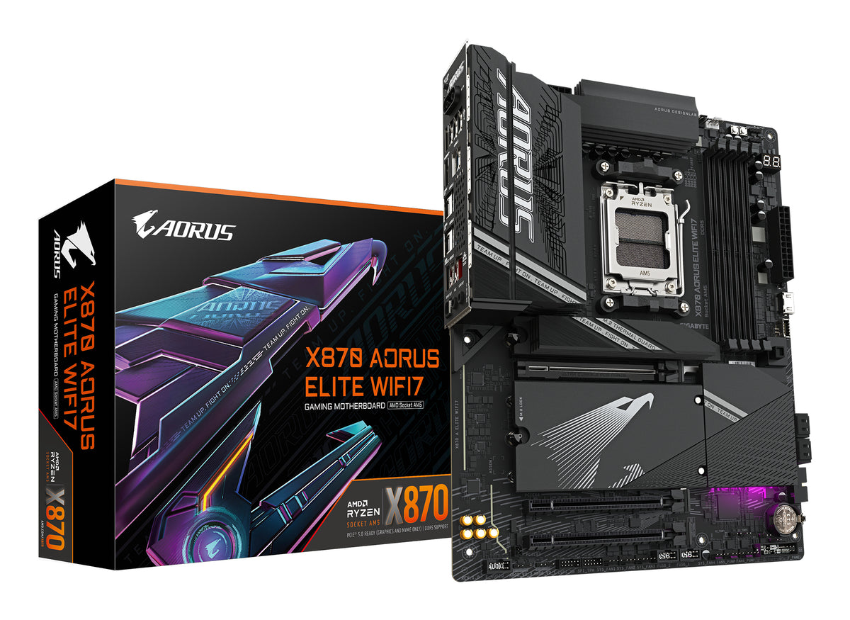 Gigabyte X870 AORUS ELITE WIFI7 AM5 ATX Motherboard Wi-Fi 7