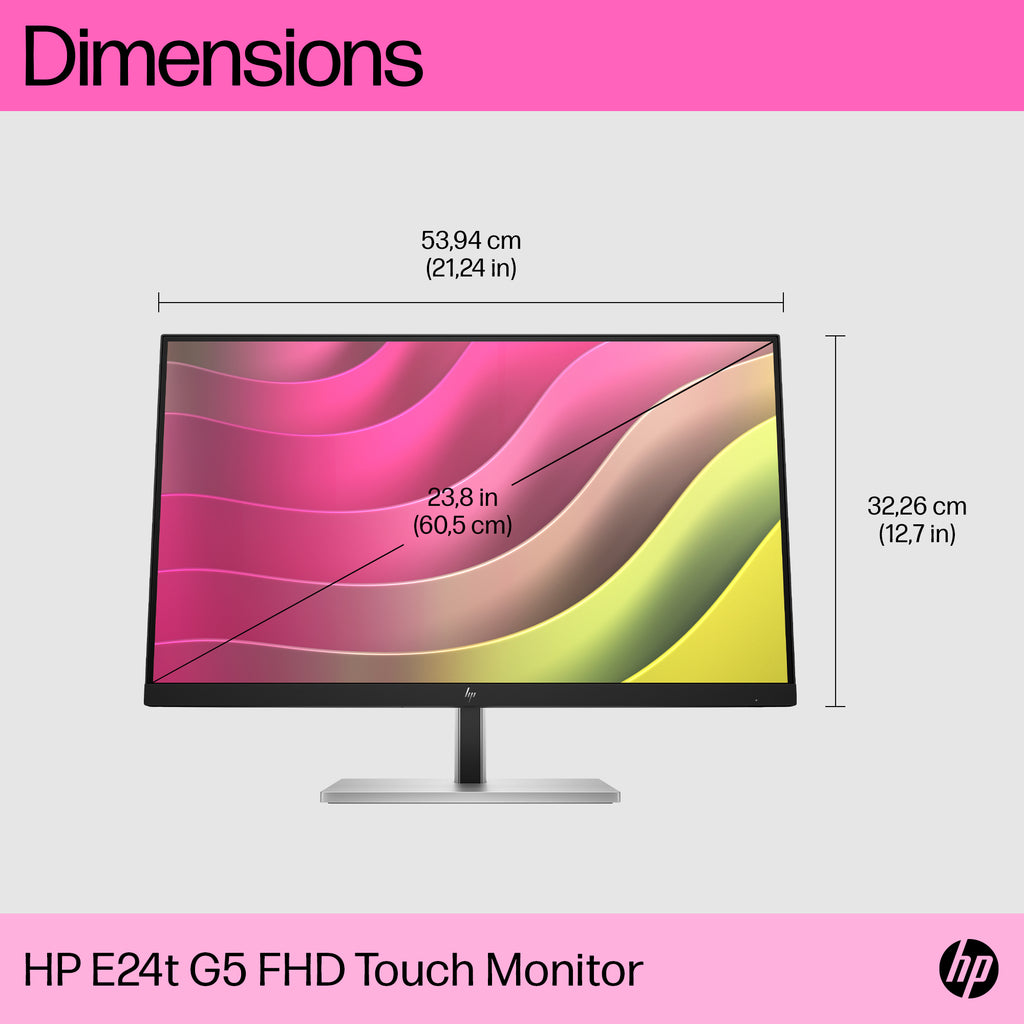 HP E24t G5 23.8" FHD Touchscreen IPS Monitor - 75Hz