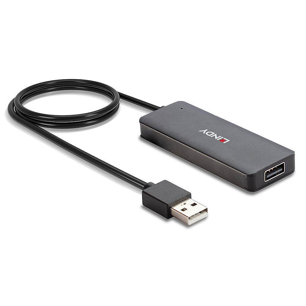 LINDY 42986 4 Port USB 2.0 Hub - 480Mbps, Bus-Powered