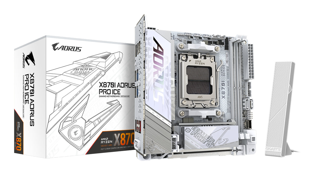 Gigabyte X870I AORUS PRO ICE AM5 Mini-ITX Motherboard Wi-Fi 7