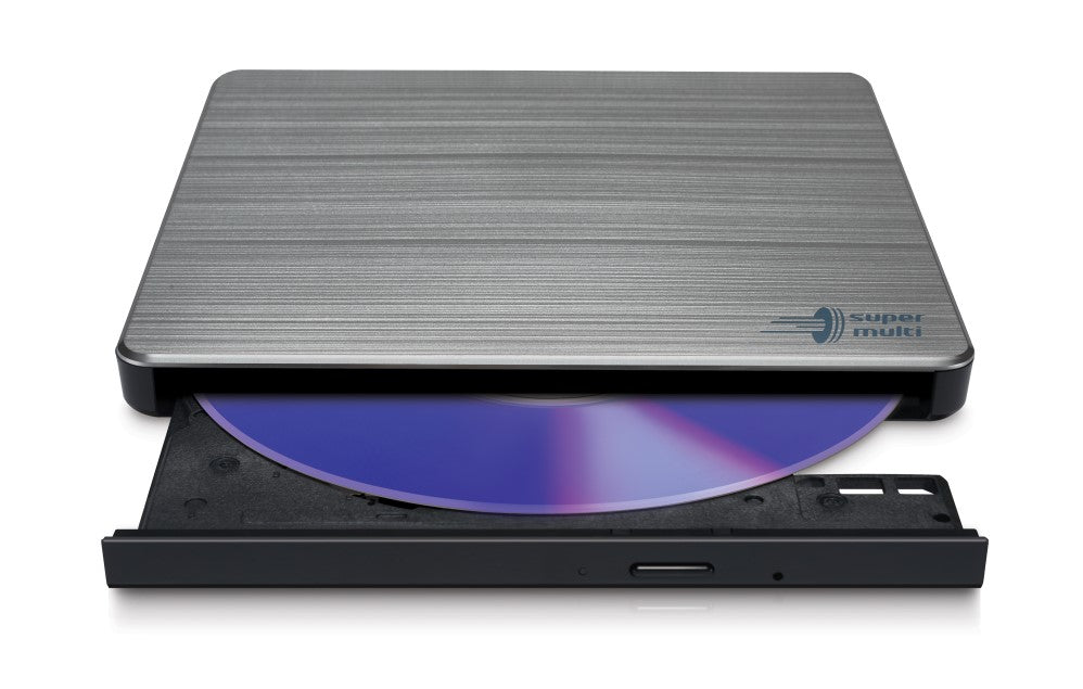 Hitachi-LG GP60NS60 Slim Portable DVD Writer - Silver USB 2.0