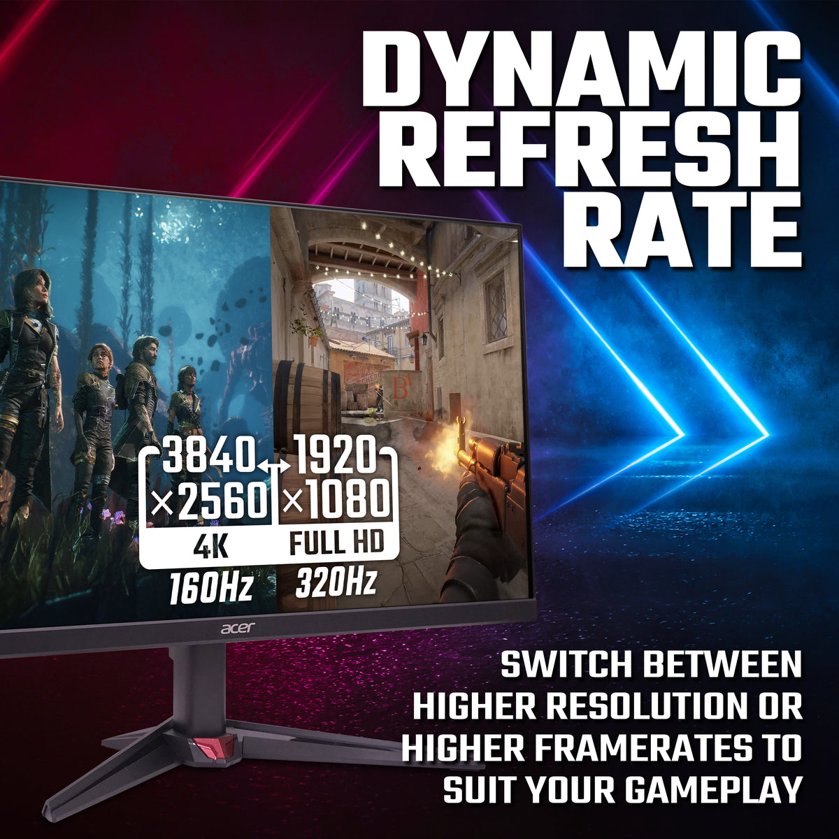 Acer Nitro VG270K V4bmiipx 27" 4K UHD IPS 160Hz Monitor