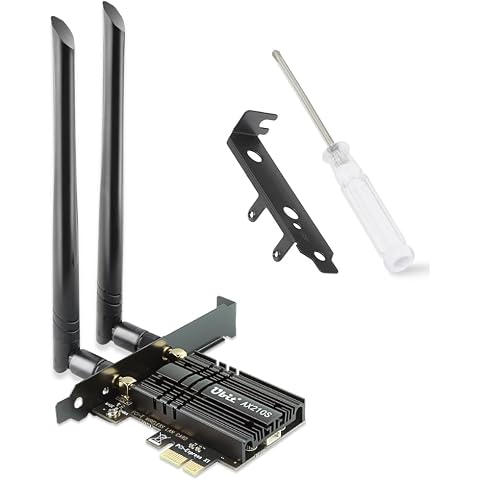 WiFi Card, Ubit Tri-Band 5400Mbps WiFi 6E 6GHz PCIe WiFi Card, BT 5.3, AX210 Wireless WLAN Adapter with MU-MIMO,OFDMA,Ultra-Low Latency, Supports Windows 10/11 (64bit)