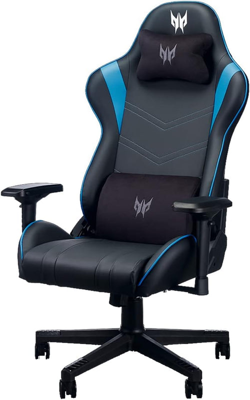 Acer Predator Rift gaming chair PGC010 - (4D armrests, height adjustable, reclining back, lumbar support, 120 kg max capacity, PVC leather, black)