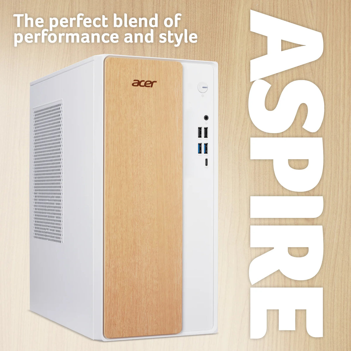 Acer Aspire TC-102 Tower Desktop - Intel Core 5-210H, 8GB, 512GB SSD, Integrated Intel Graphics, Windows 11, White
