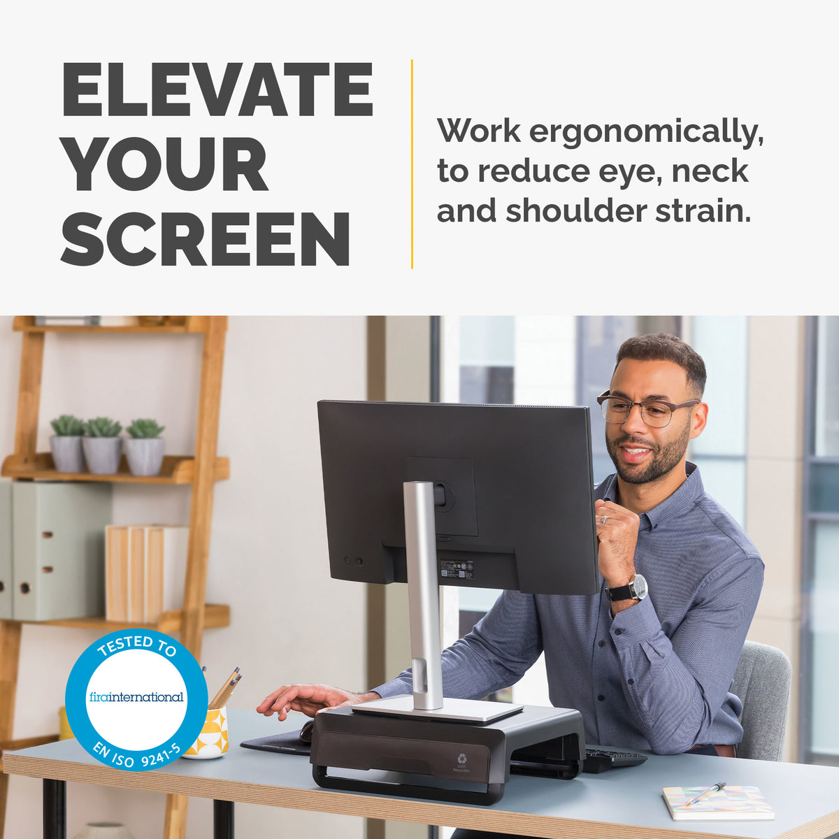 Fellowes Breyta Monitor Stand Black - 3 Height Settings