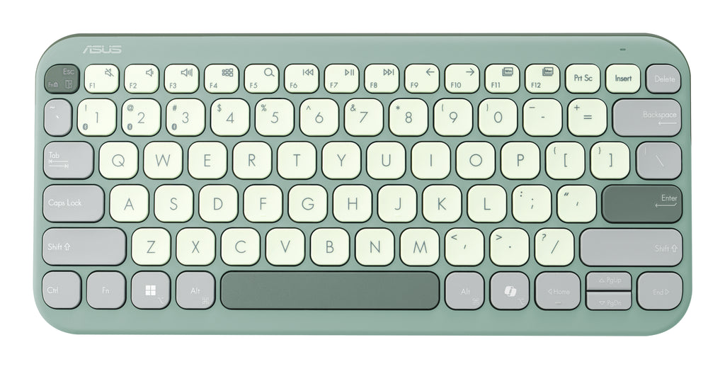 ASUS Marshmallow Keyboard KW100 Green Tea Latte, top view