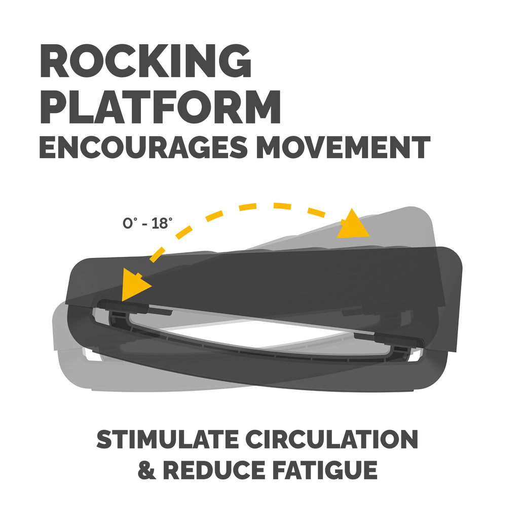 Fellowes Breyta Foot Rest Black - 3 Height Settings, Rocking