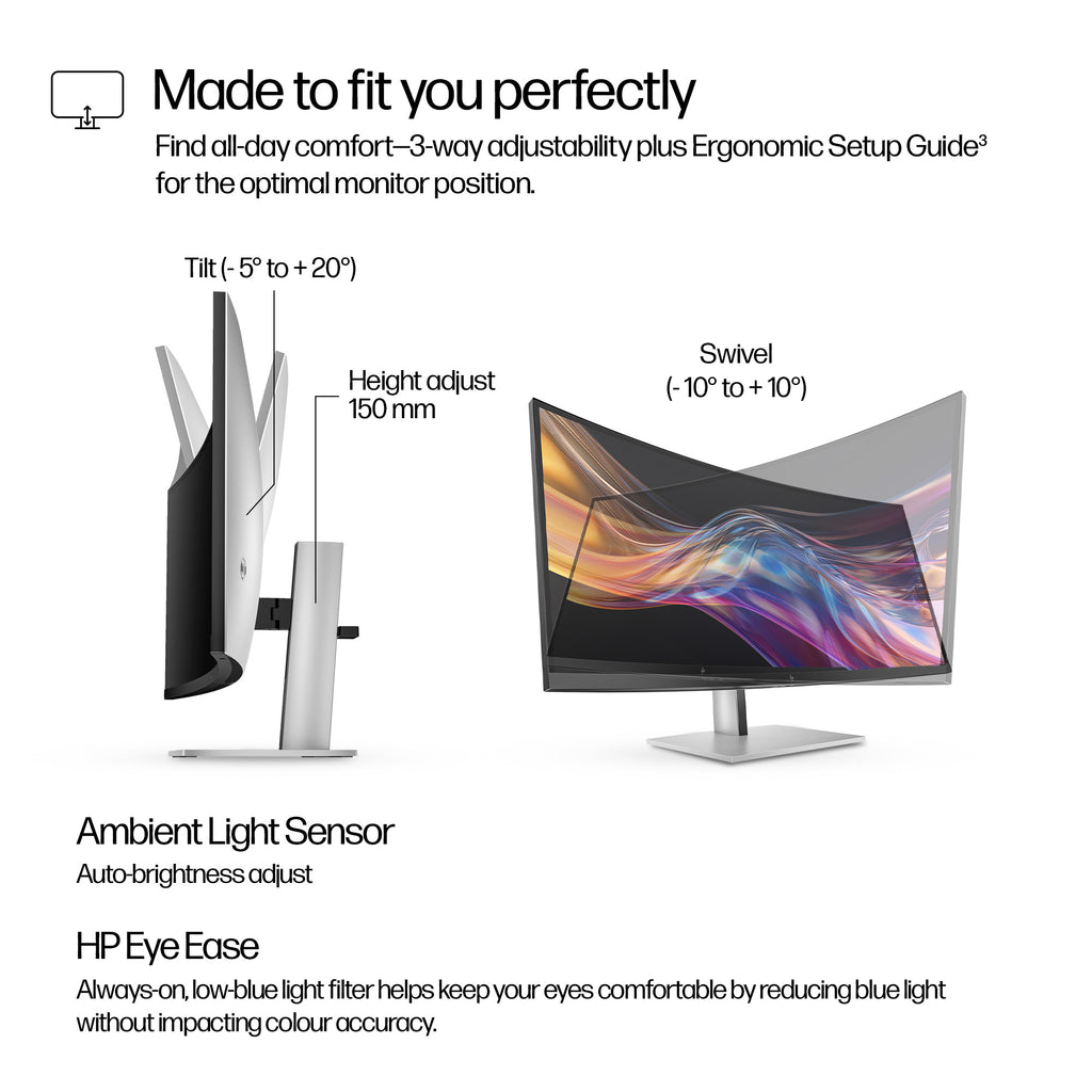HP 738pu Series 7 Pro 38" Curved WQHD+ Thunderbolt 4 Monitor