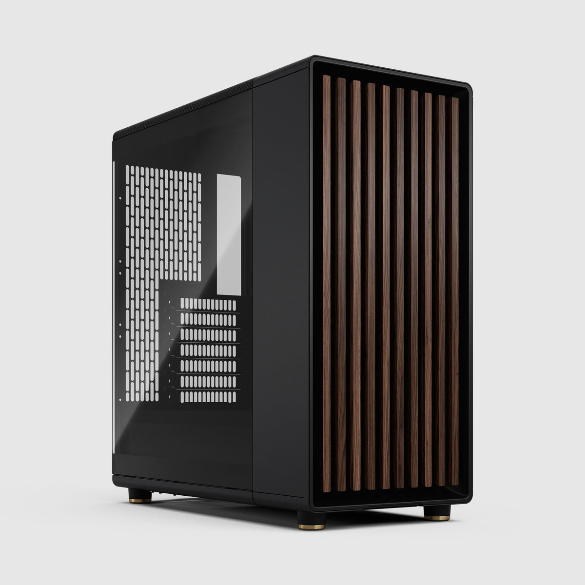Fractal Design North Mid Tower Case - Charcoal Black, Walnut, Dark TG