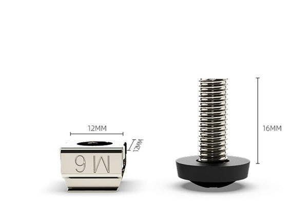 AMPCOM M6 x 16mm Rack Mount Cage Nuts, Screws and Washers - Tech Syndicate 