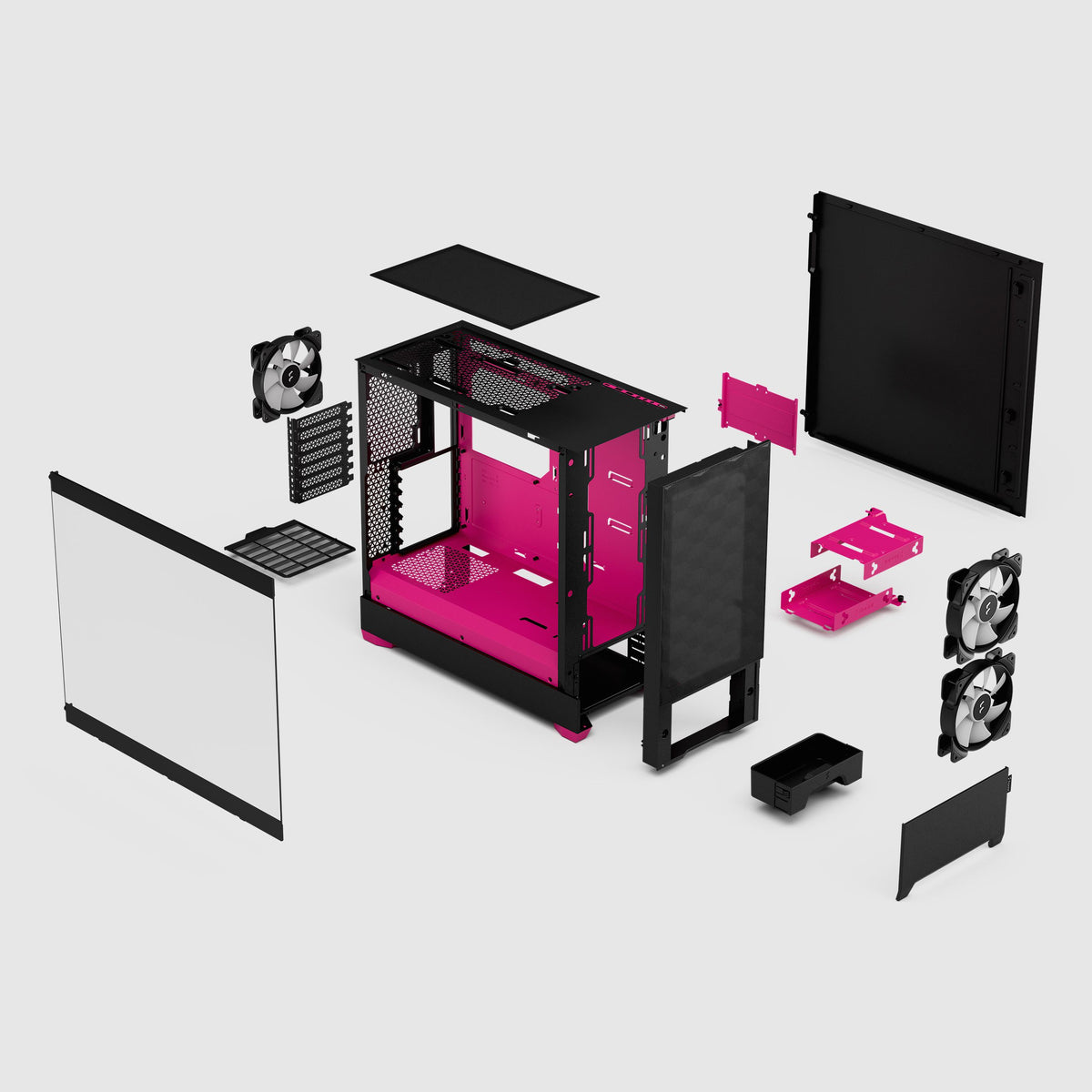 Fractal Design Pop Air RGB Magenta Core TG Mid-Tower Case