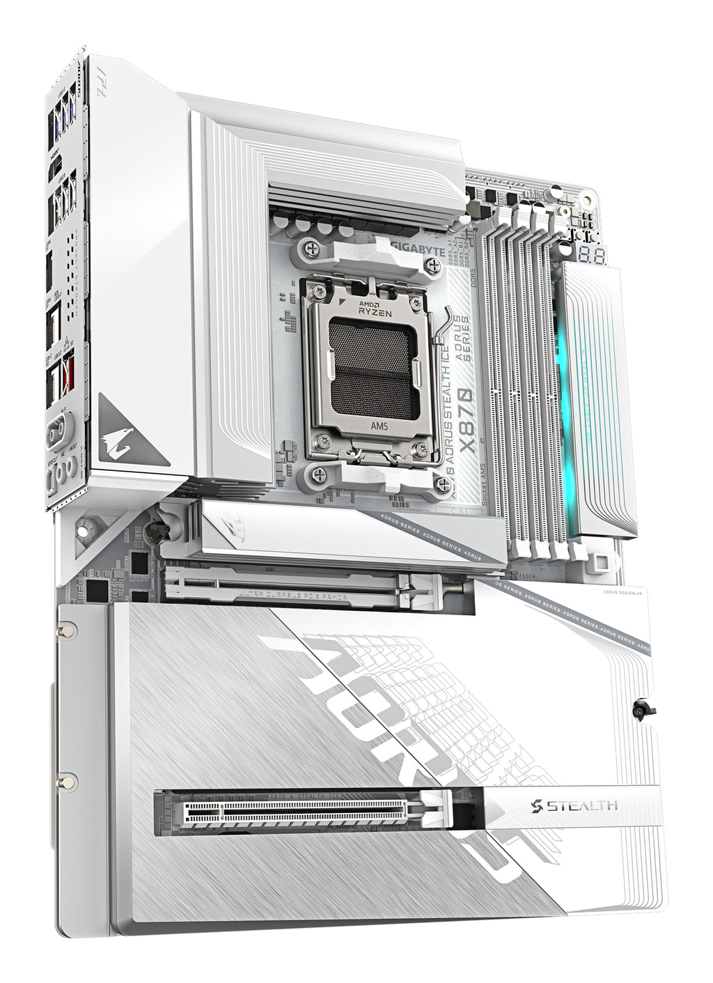 Gigabyte X870 AORUS STEALTH ICE AM5 Motherboard - Wi-Fi 7