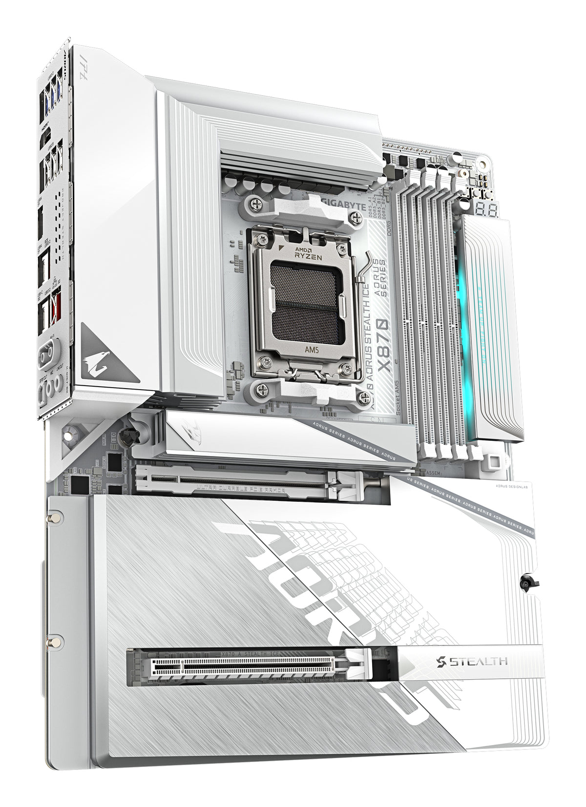 Gigabyte X870 AORUS STEALTH ICE AM5 Motherboard - Wi-Fi 7