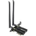 WiFi Card 5400Mbps 6E Wireless WiFi Bluetooth 5.3 PCIe Network Card, Intel WiFi 6E AX210 Chip, 6GHz/5GHz/2.4GHz PCI Express Bluetooth WiFi 6 Card for Desktop/PC Windows 11/10(64Bit)