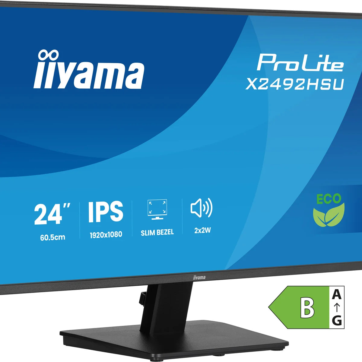 iiyama ProLite X2492HSU-B1 computer monitor 60.5 cm (23.8") 1920 x 1080 pixels Full HD LED Black